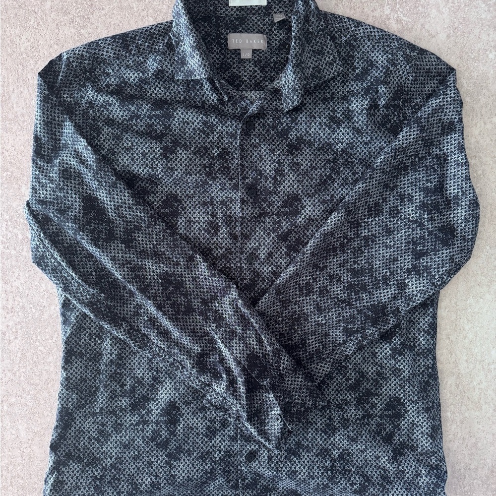 Ted Baker Gray and Black chic shirt